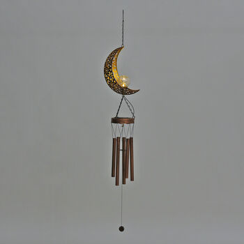 Solar Windspiel - Mond, Gold und Schwarz