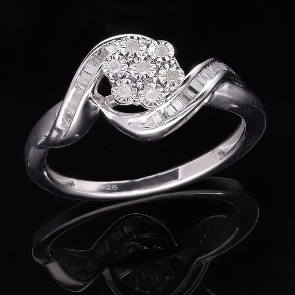 Weißer Diamant-Bypass-Ring - 0,33 ct. image number 2