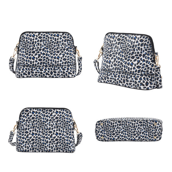 Passage - 4er-Set, Handtasche, Crossbody Tasche, Clutch und Brieftasche mit weissem Leoparden Muster image number 5