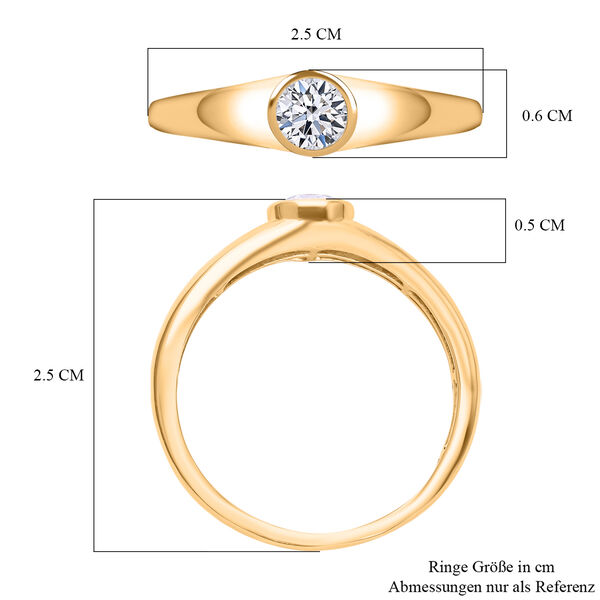 LUXORO IGI zertifizierter VS-GH Labor Diamant Ring in 585 Gelbgold- 0,50 ct. image number 6