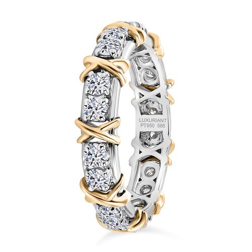 LUXURIANT DIAMOND - Lab Grown Diamant Ring 950 Platin und 585 Gelbgold (Größe 17.00) ca. 1.00 ct image number 4