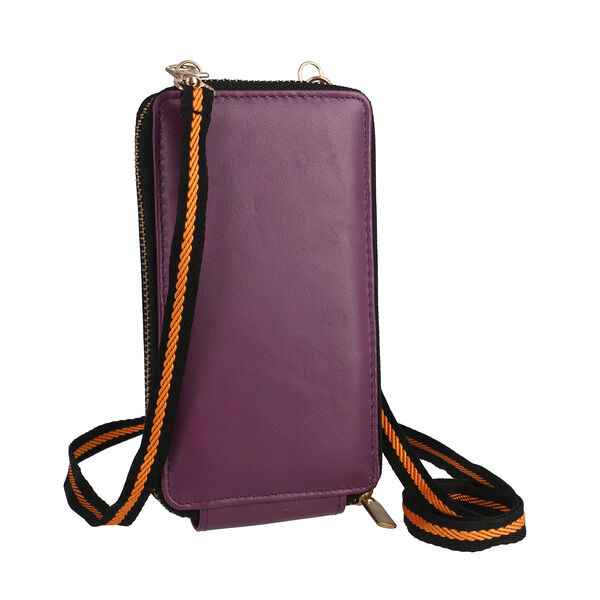 Brieftasche aus echtem Leder, RFID geschützt, Größe 17,7x2,5x10 cm, Lila image number 0