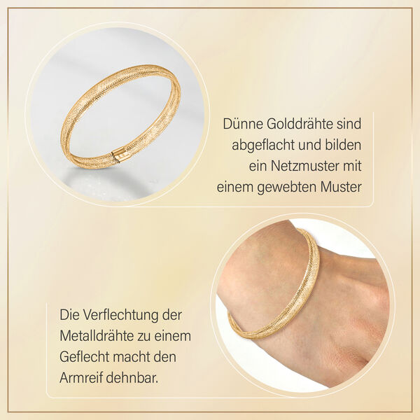 Maestro Kollektion- Precious flexibles Armband, 375 Gelbgold image number 3