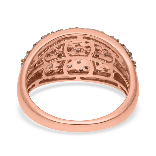 Natürlicher, weißer und Champagner-Diamant-Ring - 1 ct. image number 5