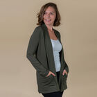 TAMSY - Jersey Cardigan mit offener Vorderseite für Damen, Größe 40, Khaki image number 0