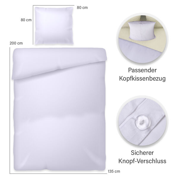 2-teiliges Bettbezug-Set aus 100% Bambus, Weiß image number 11
