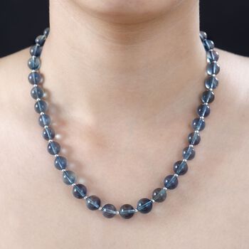 Blaugr&uuml;ner Fluorit-Halskette, 45 cm - 220 ct.