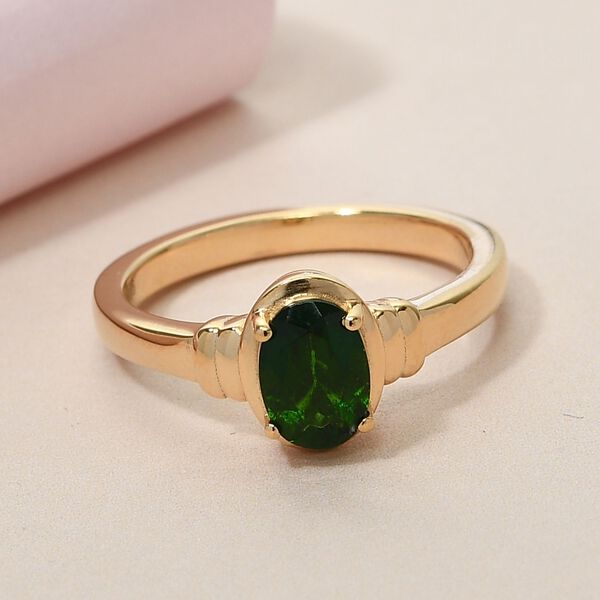 Nat&uuml;rlicher Chromdiopsid-Ring - 0,87 ct. image number 2