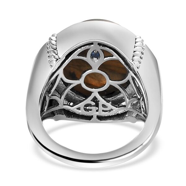 GP Art Déco Kollektion - Labradorit, Neon Apatit und Multi-Edelstein-Ring - 12,10 ct. image number 6