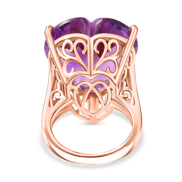 Zeitlose Art Kollektion
Zeitlose Art Kollektion - AAA Rose De France Amethyst Ring 925 Silber 750 Roségold Vermeil (Größe 19.00) ca. 24.94 ct image number 6