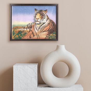 Handgefertigte Edelstein Tiger-Malerei