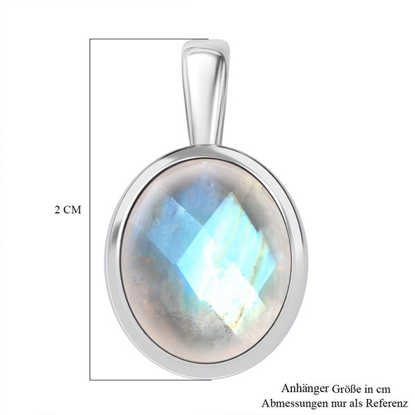 AA Regenbogen Mondstein Anhänger - 4,98 ct. image number 6