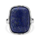 Lapislazuli Ring, Reiner Edelstahl, (Größe 16.00). ca. 35.00 ct