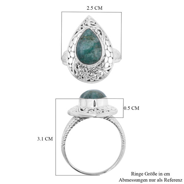 Royal Bali Kollektion - Chrysokoll Ring 925 Silber image number 6