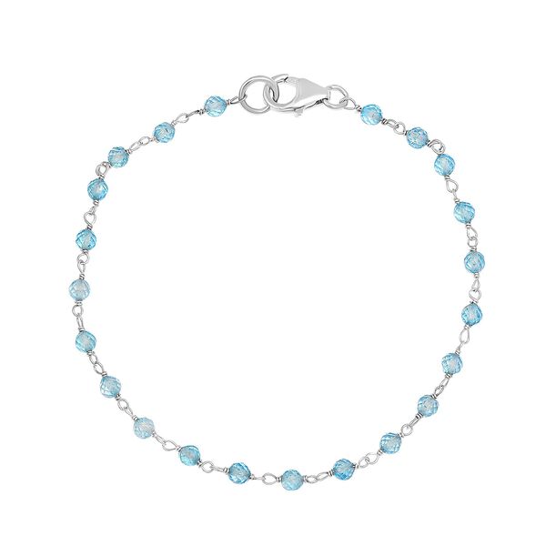 Blau Topas Armband ca. 19 cm, ca. 6.00 ct