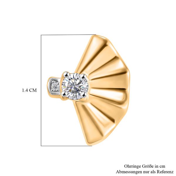 GP Italian Garden Kollektion- SI Labor Diamant  und Kanchanaburi blauer Saphir-Ohrringe - 0,29 ct. image number 6