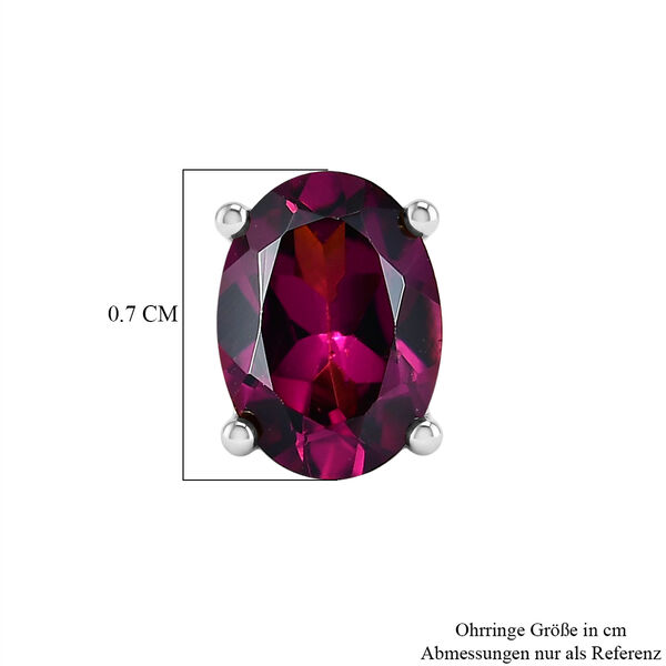D'Joy AA Nat&uuml;rlicher Rhodolith Granat Ohrringe 925 Silber platiniert ca. 1.85 ct image number 4