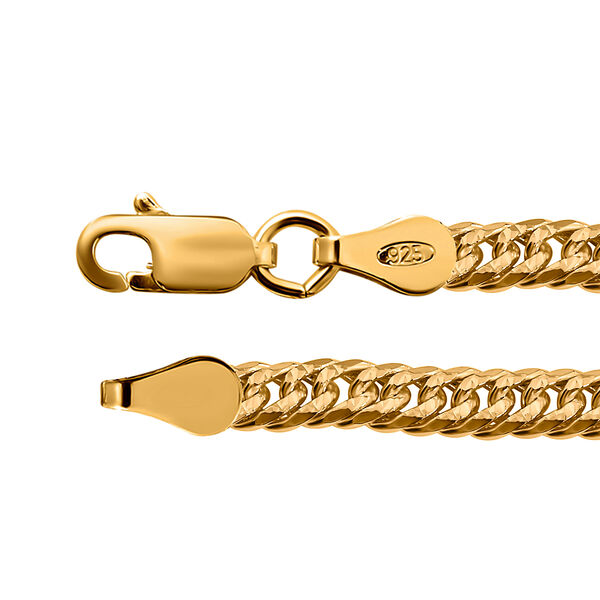 Doppelt geflochtene Gliederkette 50 cm in vergoldetem 925 Silber image number 4