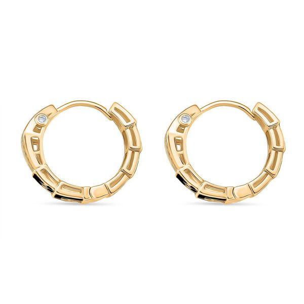 Wei&szlig;er Zirkonia Ohrringe Nickelfreies Messing emailliert image number 4