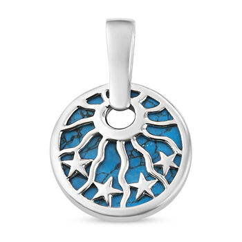 Blauer Howlit Anh&auml;nger, reines Messing ca. 9.83 ct