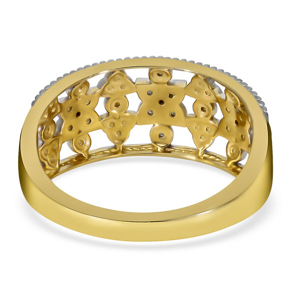 Diamant-Ring, 925 Silber vergoldet  ca. 0,05 ct image number 5