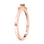 Natürlicher Champagner-Diamant-Ring - 0,10 ct. image number 3