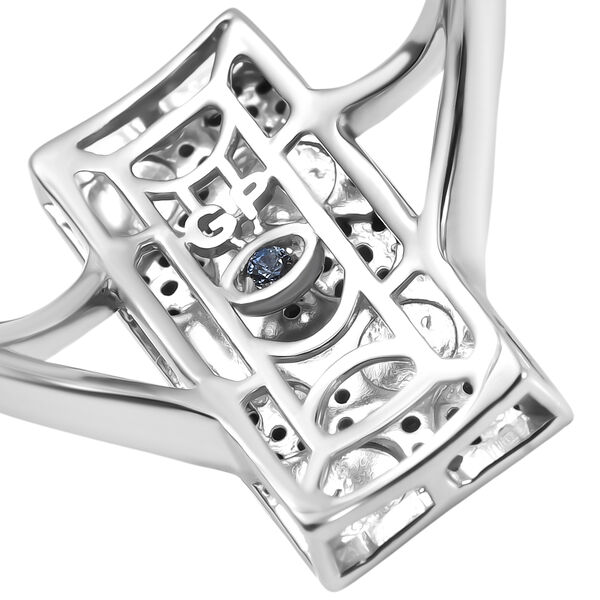 GP Italienische Garten Kollektion - Kanchanaburi Blauer Saphir, Blauer Diamant Ring 925 Silber rhodiniert (Gr&ouml;&szlig;e 20.00) ca. 0.25 ct image number 9