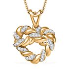 Giuseppe Perez Kanchanaburi Blauer Saphir, Weißer Diamant Schmuckset 925 Silber 750 Gelbgold Vermeil ca. 0.15 ct
