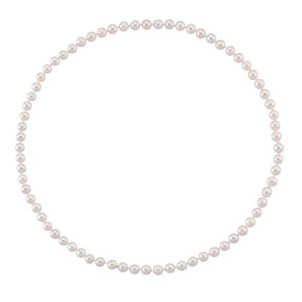 Wei&szlig;e Edison Perle 71cm Halskette image number 4