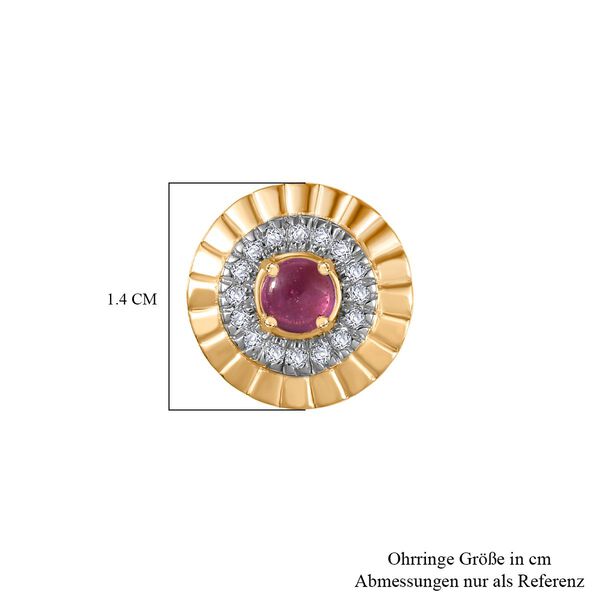 AA Afrikanischer Rubin Ohrringe, ca. 1,24 ct image number 5