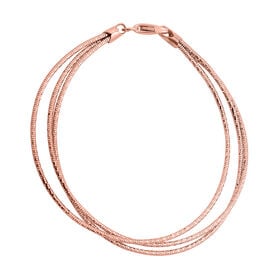 925 Silber rosévergoldet Armband ca. 19 cm ca. 5,48g