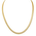 Italienische Fischgrät Flachkette, 925 Silber vergoldet ca. 45 cm ca. 12,31g