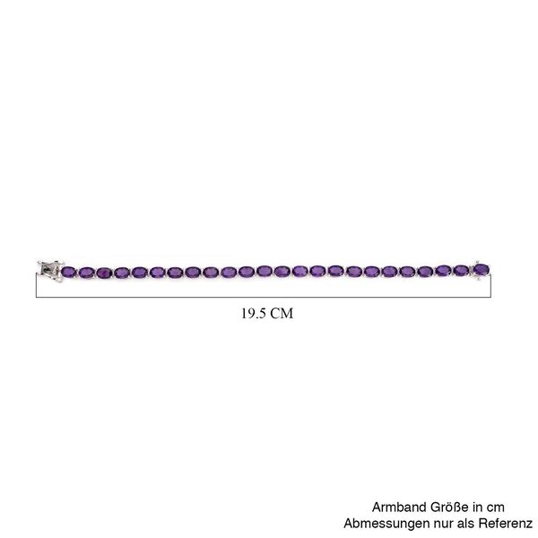 Afrikanisches Amethyst Armband, ca. 19 cm, 925 Silber rhodiniert ca. 16.97 ct image number 6