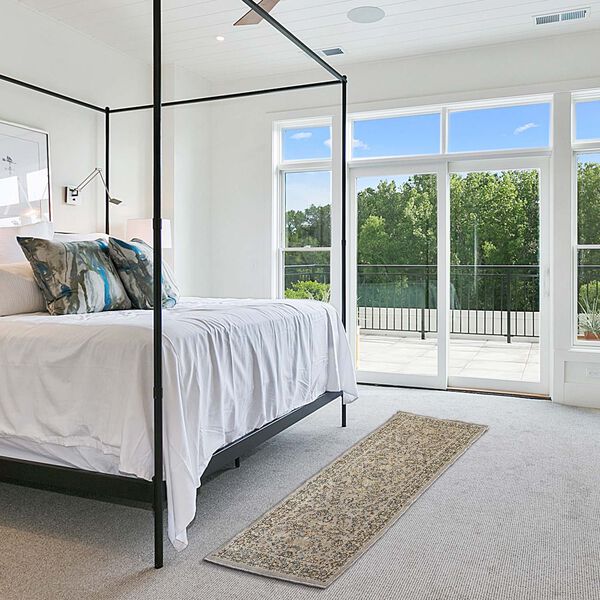 Moderner grauer & mehrfarbiger Läufer - 950 GSM, Größe: 66x180cm, grau image number 2