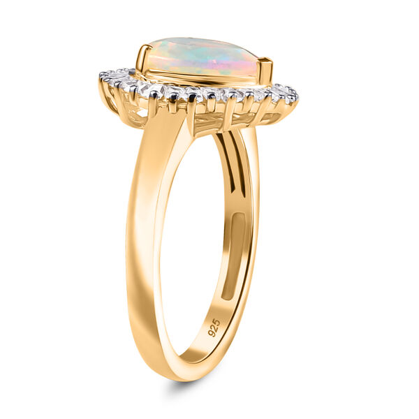 AA Nat&uuml;rlicher, &auml;thiopischer Welo Opal und Moissanit Ring - 2,45 ct. image number 5