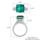 Smaragd-Quarz-Triplette Ring, Edelstahl (Größe 20.00) ca. 5.37 ct image number 6