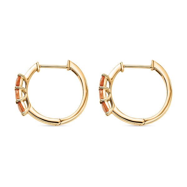 D'Joy AA Goldener Saphir Ohrringe 925 Silber 750 Gelb Vergoldet ca. 1.46 ct image number 4