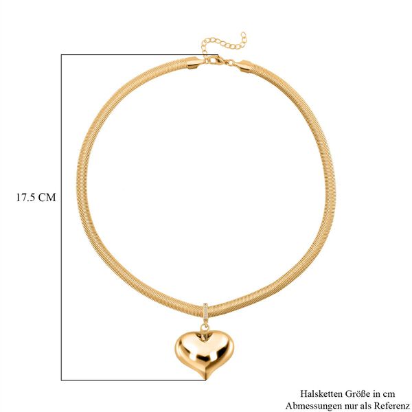 Herz Halskette in Goldton, 45+5 cm image number 7