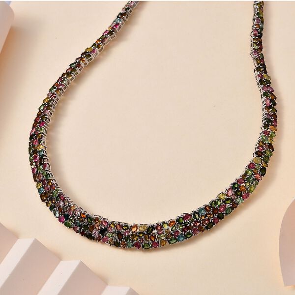 Mehrfarbige Turmalin-Halskette 50 cm- 45,85 ct. image number 2