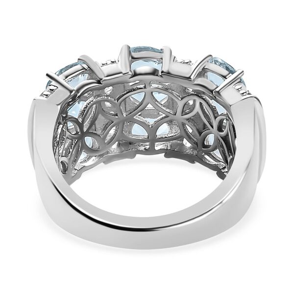 Espirito Santo AA Aquamarin und Zirkon Ring, ca. 3.21 ct. image number 6