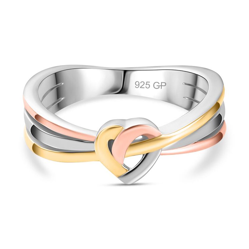 GP Amore Kollektion - Tricolor Herzknoten Ring image number 0