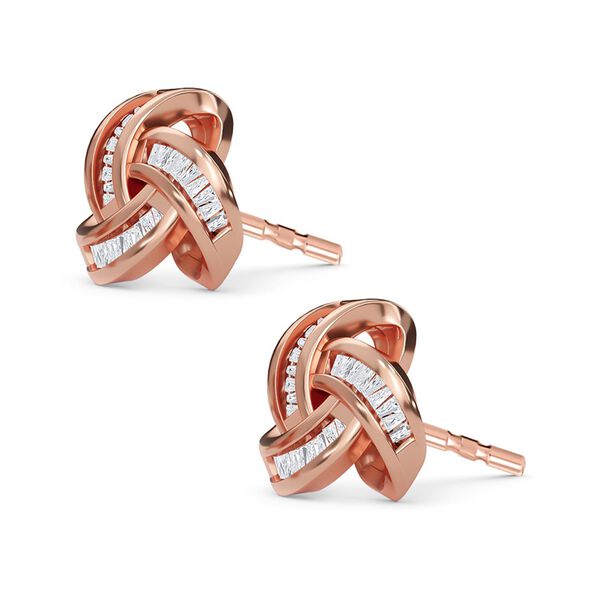 Liebesknoten wei&szlig;e Diamant-Ohrstecker - 0,15 ct. image number 7