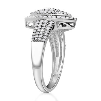 Wei&szlig;er Diamant Ring 925 Silber platiniert (Gr&ouml;&szlig;e 19.00), marquise,  ca. 1.00 ct