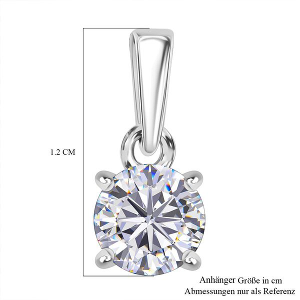 Moissanit Anh&auml;nger, 925 Silber rhodiniert - 0,46 ct. image number 5