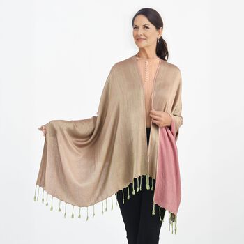 Superweicher doppelgewebter Schal, rosa