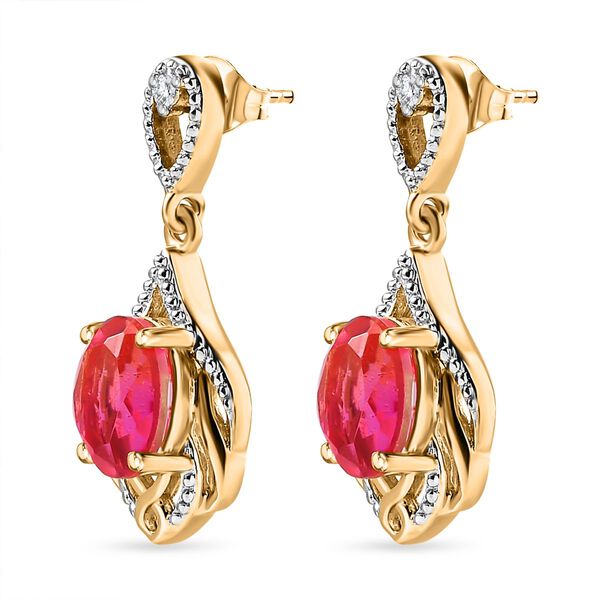 Sunset Triplett Quarz und Zirkon Ohrringe- 3,08 ct. image number 4