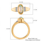 Natürlicher, äthiopischer Opal und weißer Zirkon-Ring, 925 Silber vergoldet  ca. 0,91 ct image number 6