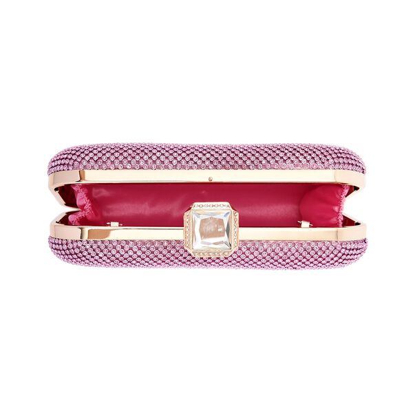 Moderne Clutch mit Kristallverzierung, 20x4x2 cm, Rosa image number 6