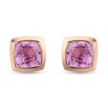 AA Rosa Saphir-Ohrstecker, 375 Ros&eacute;gold ca. 1.27 ct