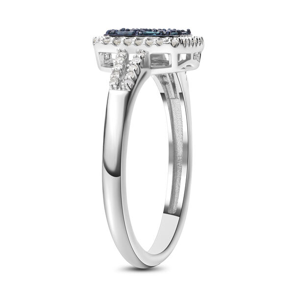 Blauer und weißer Diamant-Ring - 0,50 ct. image number 4